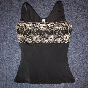 Maidenform Flexees Black Lace Tank Top